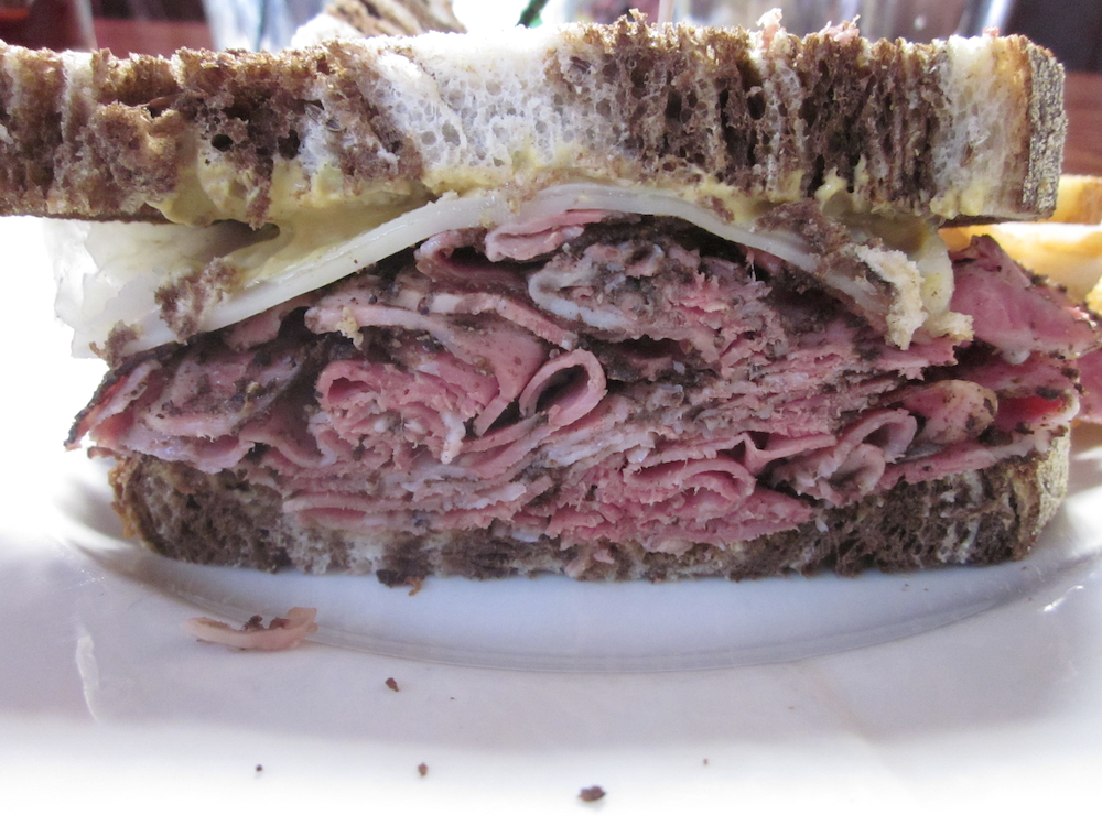 Pastrami on marble rye